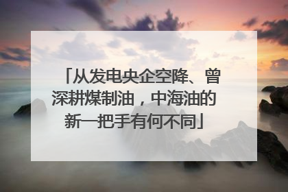 从发电央企空降、曾深耕煤制油，中海油的新一把手有何不同