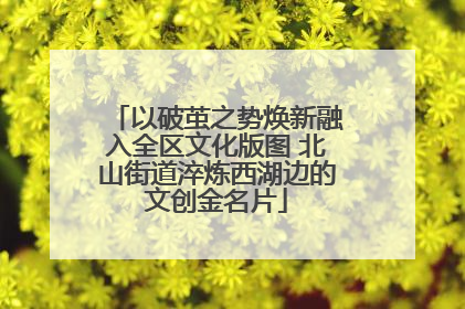 以破茧之势焕新融入全区文化版图 北山街道淬炼西湖边的文创金名片