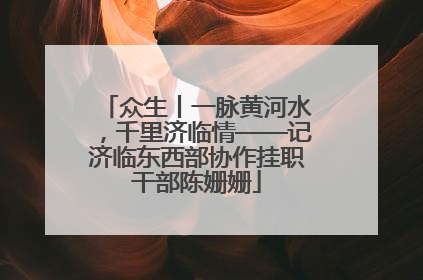 众生丨一脉黄河水，千里济临情——记济临东西部协作挂职干部陈姗姗