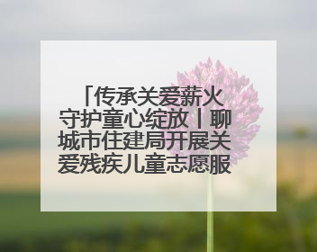 传承关爱薪火 守护童心绽放丨聊城市住建局开展关爱残疾儿童志愿服务活动