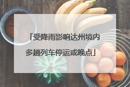 受降雨影响达州境内多趟列车停运或晚点