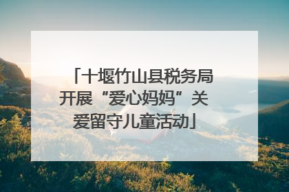 十堰竹山县税务局开展“爱心妈妈”关爱留守儿童活动