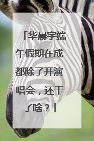 华晨宇端午假期在成都除了开演唱会，还干了啥？