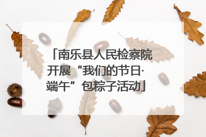 南乐县人民检察院开展“我们的节日·端午”包粽子活动