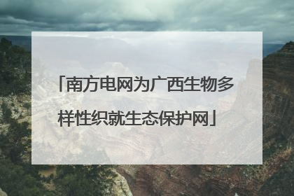 南方电网为广西生物多样性织就生态保护网