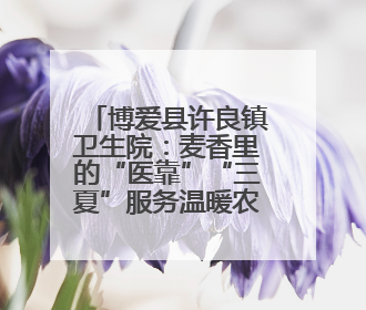 博爱县许良镇卫生院：麦香里的“医靠”“三夏”服务温暖农户心
