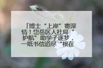 博士“上岸”寄深情！岱岳区人社局“护航”助学子逐梦，一纸书信道尽“根在岱岳”的眷恋