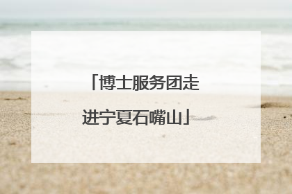 博士服务团走进宁夏石嘴山