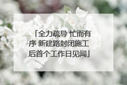 全力疏导 忙而有序 新建路封闭施工后首个工作日见闻