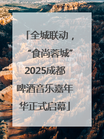 全城联动，“食尚蓉城”2025成都啤酒音乐嘉年华正式启幕