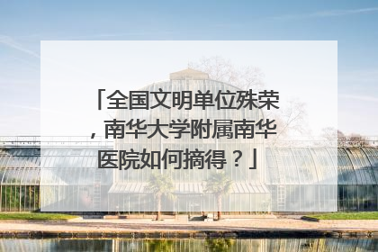 全国文明单位殊荣，南华大学附属南华医院如何摘得？