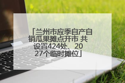 兰州市应季自产自销瓜果摊点开市 共设置424处、2027个临时摊位