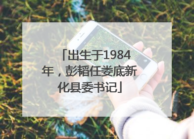 出生于1984年，彭韬任娄底新化县委书记
