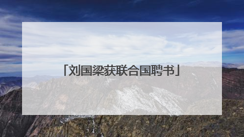 刘国梁获联合国聘书