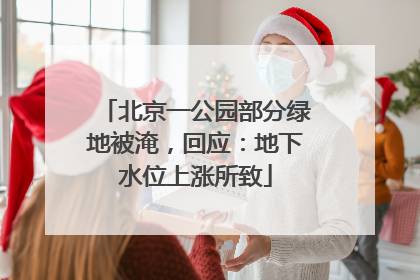 北京一公园部分绿地被淹，回应：地下水位上涨所致