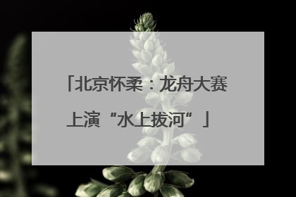 北京怀柔：龙舟大赛上演“水上拔河”