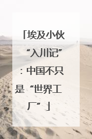 埃及小伙“入川记”：中国不只是“世界工厂”