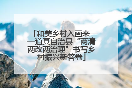 和美乡村入画来——道真自治县“两清两改两治理”书写乡村振兴新答卷