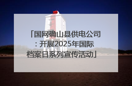 国网确山县供电公司：开展2025年国际档案日系列宣传活动