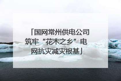 国网常州供电公司筑牢“花木之乡”电网抗灾减灾根基