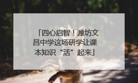 四心启智！潍坊文昌中学这场研学让课本知识“活”起来