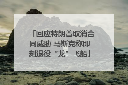 回应特朗普取消合同威胁 马斯克称即刻退役“龙”飞船