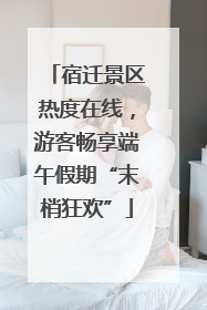 宿迁景区热度在线，游客畅享端午假期“末梢狂欢”