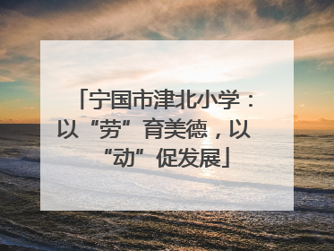 宁国市津北小学：以“劳”育美德，以“动”促发展