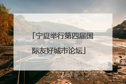 宁夏举行第四届国际友好城市论坛