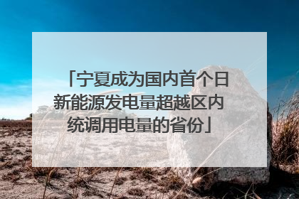 宁夏成为国内首个日新能源发电量超越区内统调用电量的省份