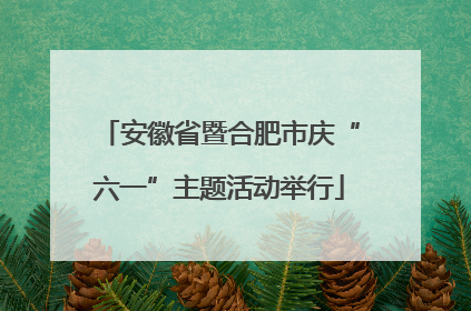 安徽省暨合肥市庆“六一”主题活动举行