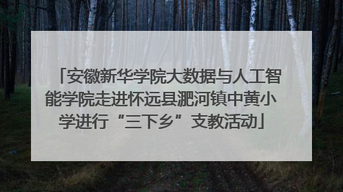 安徽新华学院大数据与人工智能学院走进怀远县淝河镇中黄小学进行“三下乡”支教活动