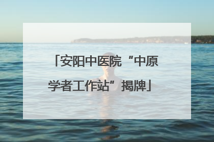安阳中医院“中原学者工作站”揭牌