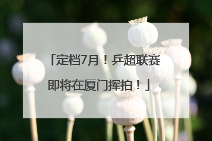定档7月！乒超联赛即将在厦门挥拍！