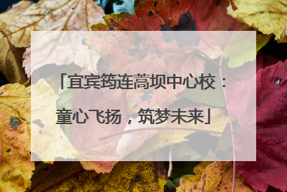 宜宾筠连蒿坝中心校:童心飞扬,筑梦未来