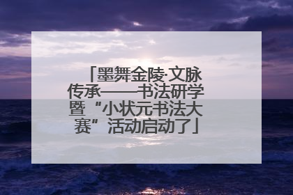 墨舞金陵·文脉传承——书法研学暨“小状元书法大赛”活动启动了