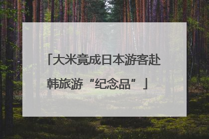 大米竟成日本游客赴韩旅游“纪念品”