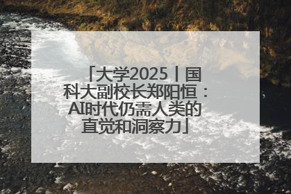 大学2025丨国科大副校长郑阳恒：AI时代仍需人类的直觉和洞察力