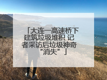 大连一高速桥下建筑垃圾堆积 记者采访后垃圾神奇“消失”
