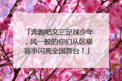 奔跑吧文三足球少年，风一般的你们从区级赛事闪亮全国舞台！