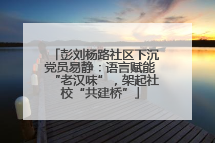 彭刘杨路社区下沉党员易静：语言赋能“老汉味”，架起社校“共建桥”