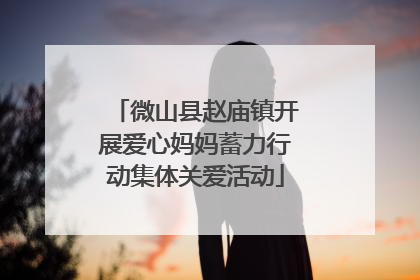 微山县赵庙镇开展爱心妈妈蓄力行动集体关爱活动