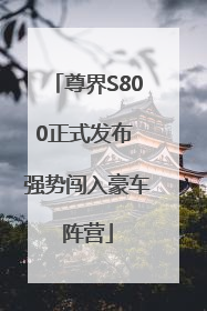 尊界S800正式发布 强势闯入豪车阵营