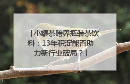小罐茶跨界瓶装茶饮料：13年积淀能否助力新行业破局？
