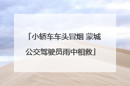 小轿车车头冒烟 蒙城公交驾驶员雨中相救