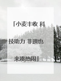小麦丰收 科技助力 非遗也来凑热闹