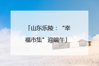 山东乐陵：“幸福市集”迎端午