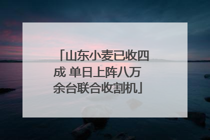 山东小麦已收四成 单日上阵八万余台联合收割机