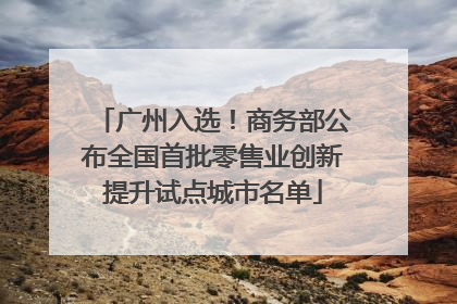 广州入选！商务部公布全国首批零售业创新提升试点城市名单