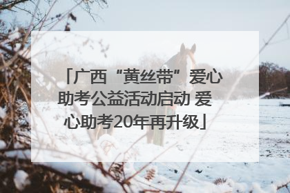 广西“黄丝带”爱心助考公益活动启动 爱心助考20年再升级